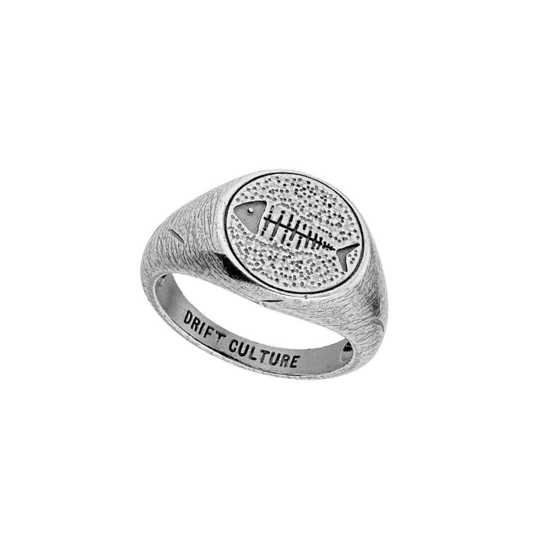 BONES Ring in Antique Silver