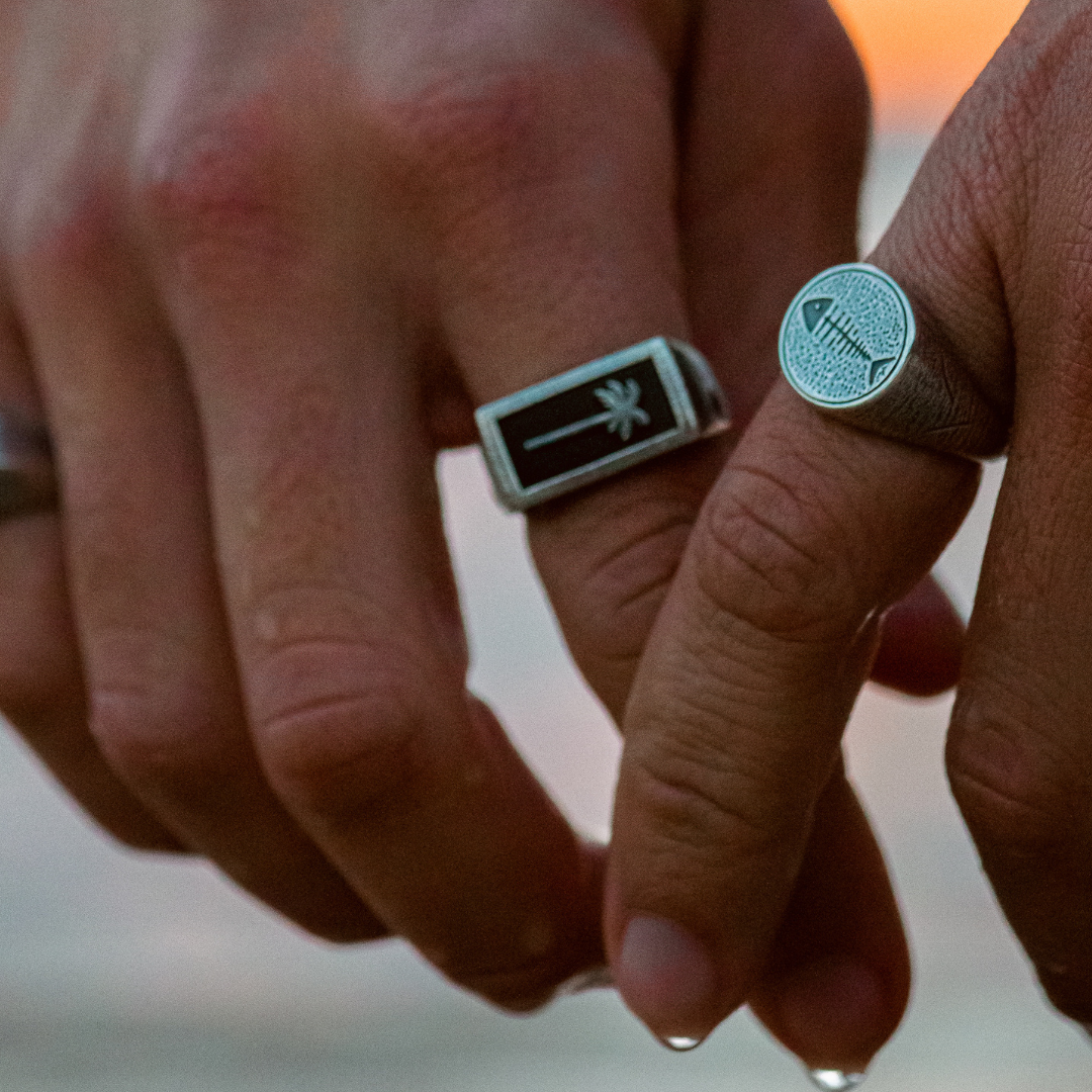 BONES Ring in Antique Silver