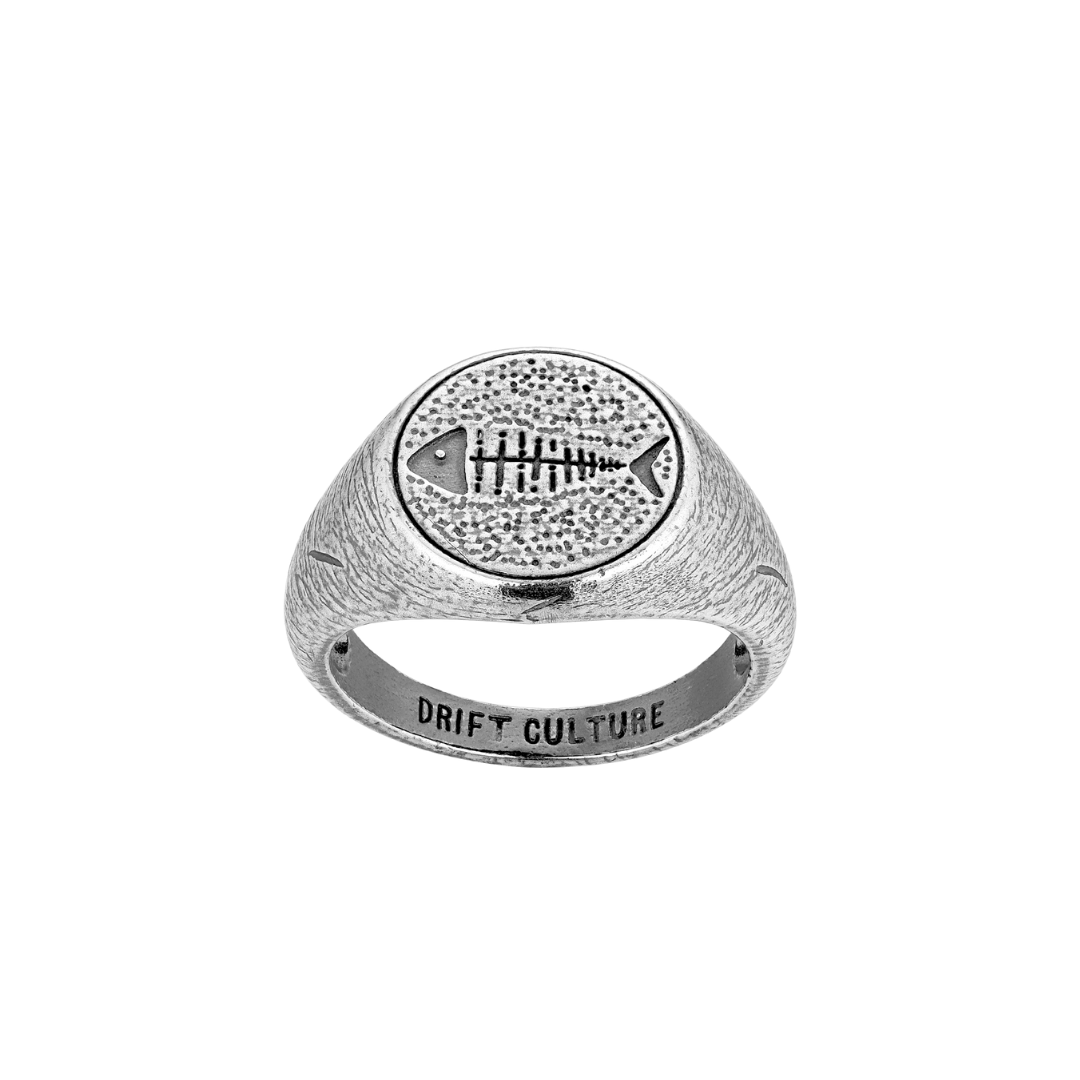 BONES Ring in Antique Silver